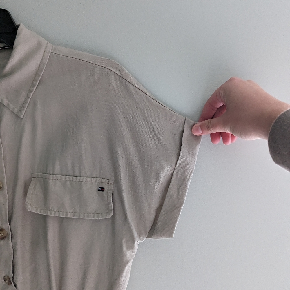 Tommy Hilfiger | Beige Short Sleeve Mini Dress - Picture 6 of 8